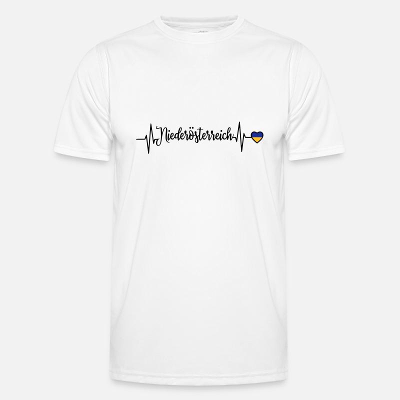 Lower Austria Pulse Heart Line - Men's Functional T-Shirt - white