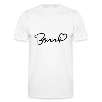 Bonn heartbeat - Men's Functional T-Shirt - white - Front - AI Model Male 178 dark (178cm)
