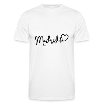 Madrid Heartbeat Espagne Capitale - T-shirt sport Homme - blanc - Devant - AI Model Male 178 dark (178cm)