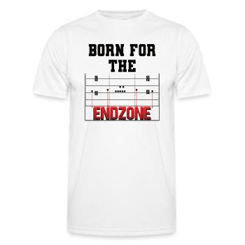 Born For The Endzone - American Football - Männer Funktions-T-Shirt - Weiß - Vorne - AI Model Male 178 dark (178cm)
