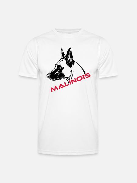 536 Malinois - Männer Funktions-T-Shirt - Weiß