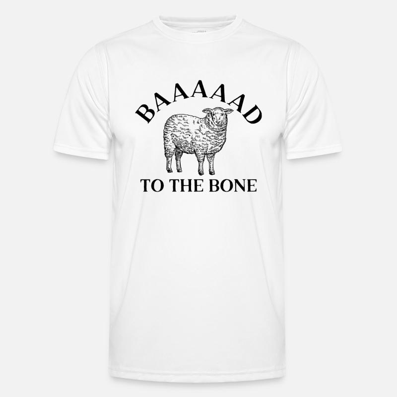 Baaaaad bis auf die Knochen - Männer Funktions-T-Shirt - Weiß