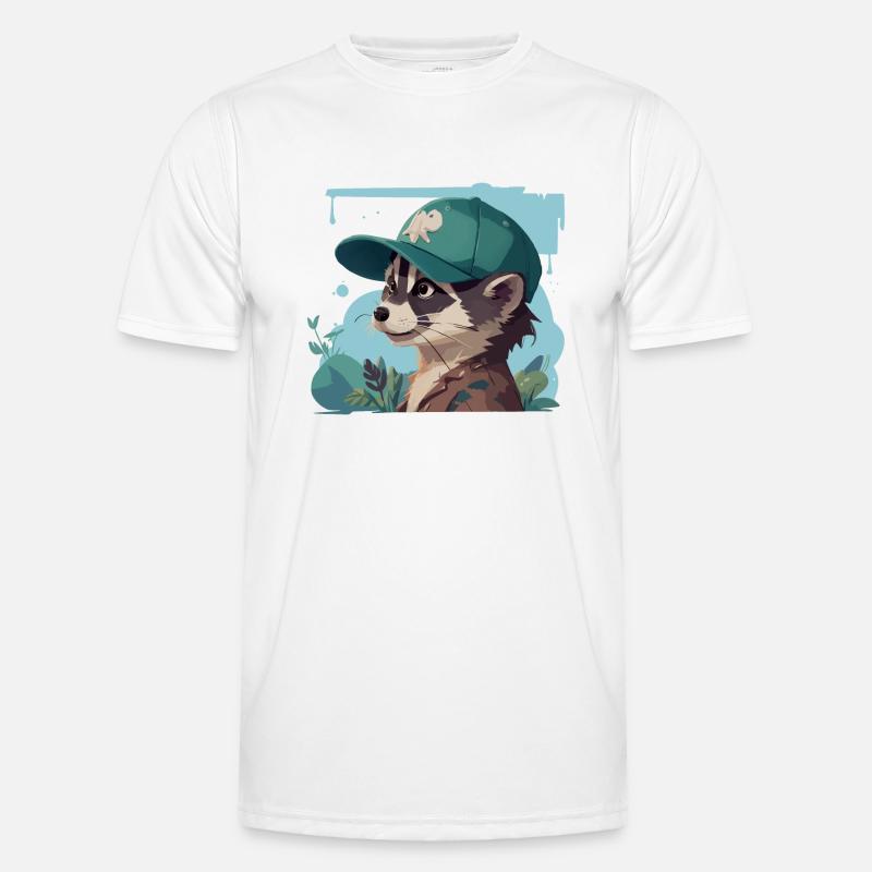 Cool Racoon - Men's Functional T-Shirt - white
