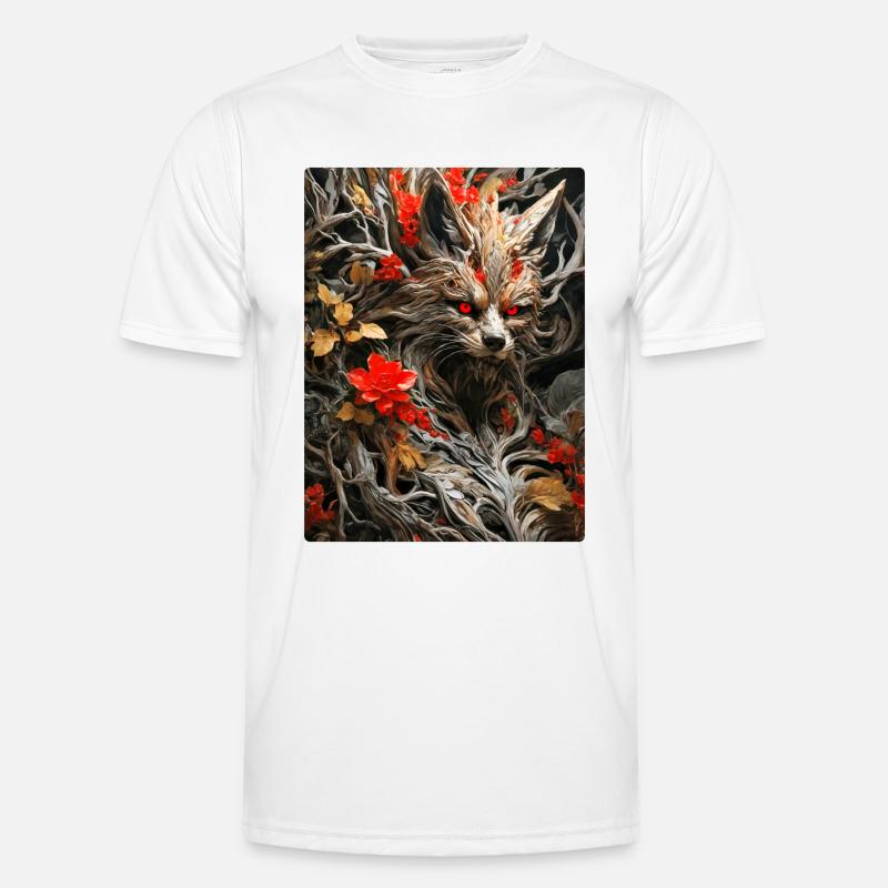 Spooky Plants Fox 1.6 - Men's Functional T-Shirt - white