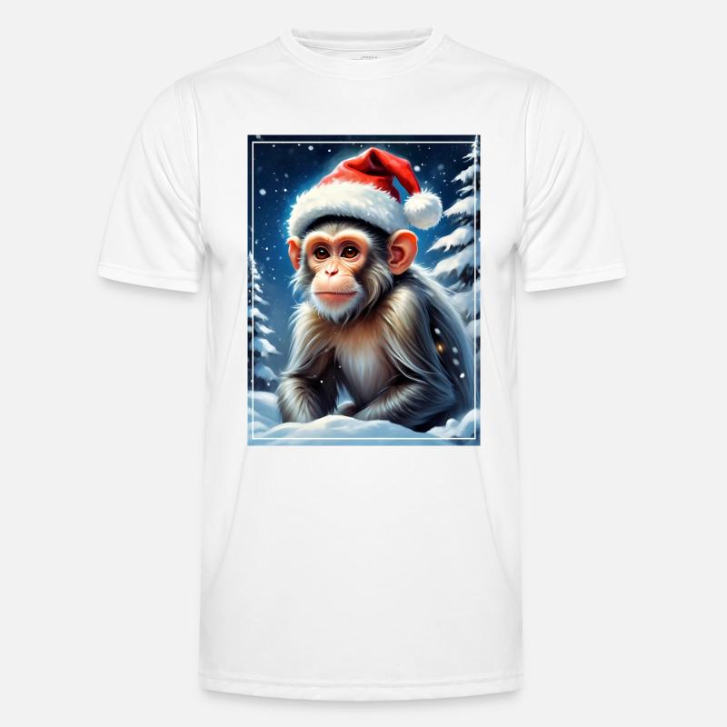 Winter Landscape Monkey 1.9 - Men's Functional T-Shirt - white