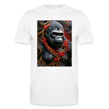Spooky Plants Gorilla 1.7 - Men's Functional T-Shirt - white - Front - AI Model Male 178 dark (178cm)