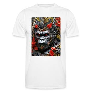 Spooky Plants Gorilla 1.3 - Men's Functional T-Shirt - white - Front - AI Model Male 178 dark (178cm)