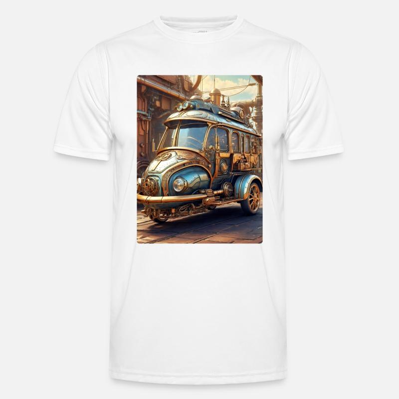 Steampunk Automobile 1.4 - Men's Functional T-Shirt - white