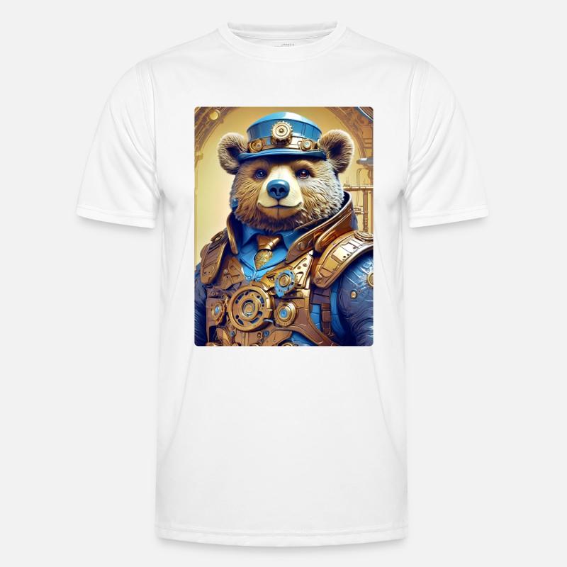 Steampunk Bär 1.6 Männer Funktions-T-Shirt