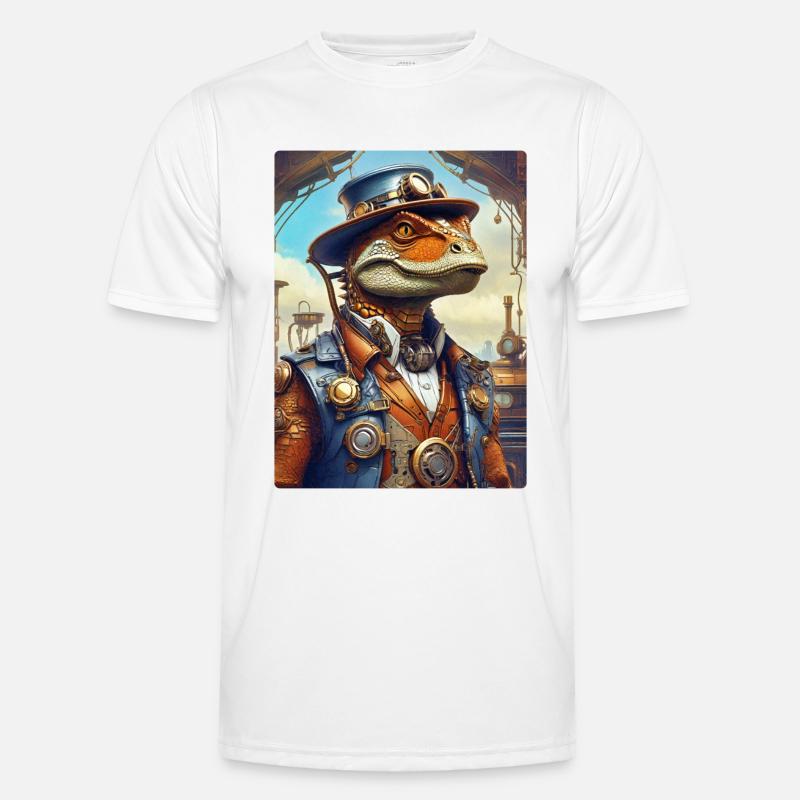 Steampunk Dino 1.8 Männer Funktions-T-Shirt