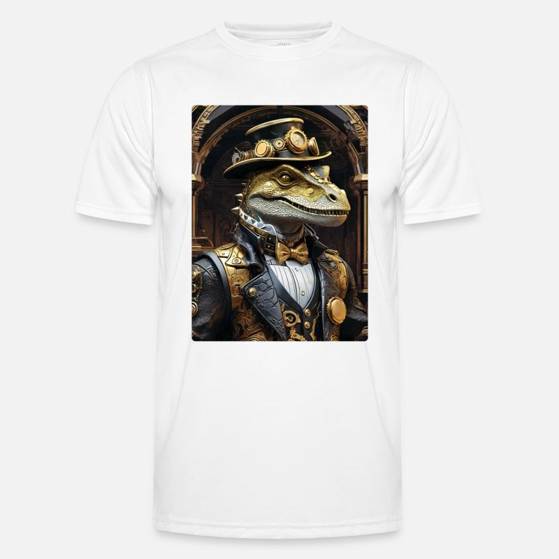 Steampunk Dino 1.4 - Men's Functional T-Shirt - white