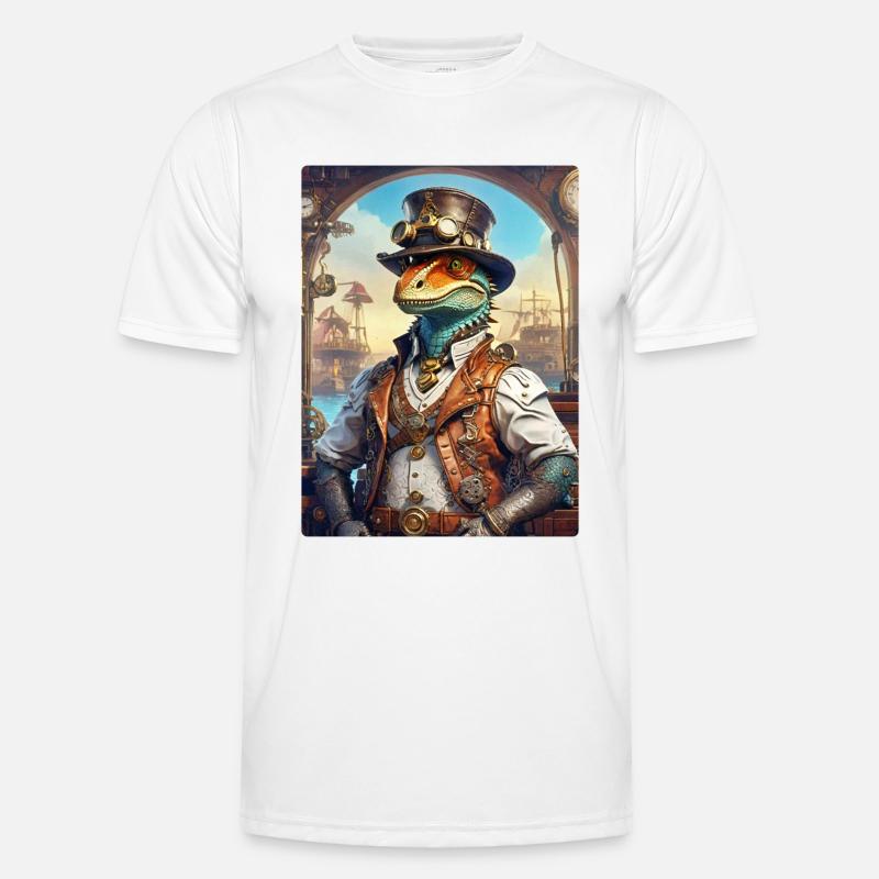 Steampunk Dino 1.9 Männer Funktions-T-Shirt
