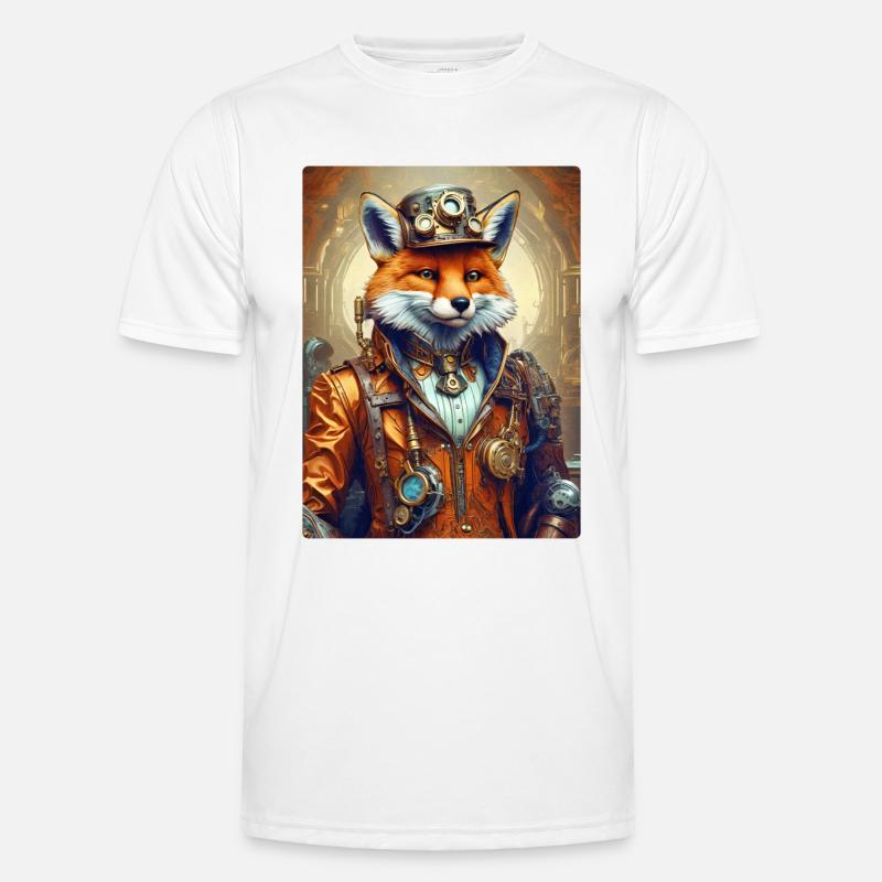 Steampunk Firefighter Fuchs 1.9 Männer Funktions-T-Shirt
