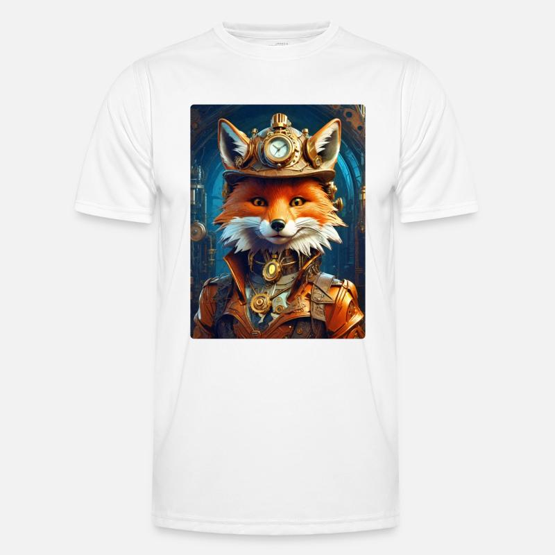 Steampunk Firefighter Fox 1.16 - Men's Functional T-Shirt - white