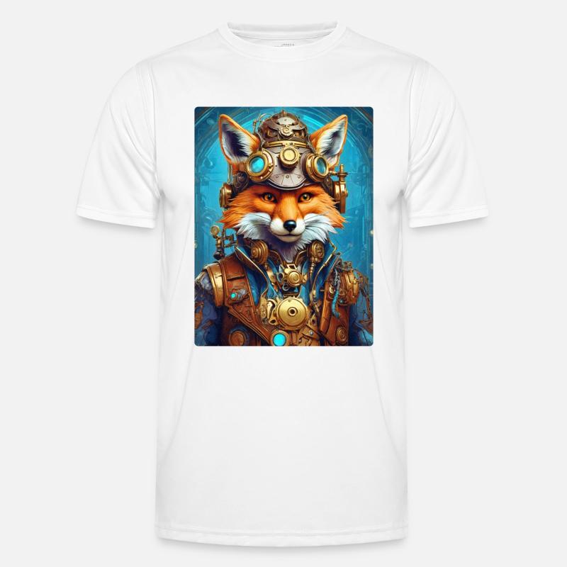 Steampunk Firefighter Fuchs 1.17 Männer Funktions-T-Shirt