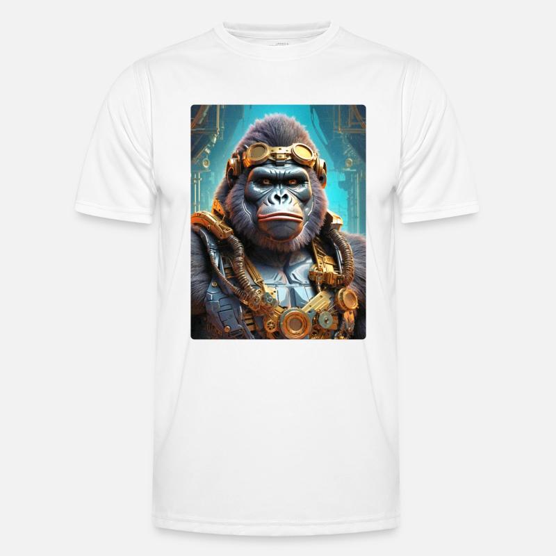 Steampunk Gorilla 1.13 - Men's Functional T-Shirt - white