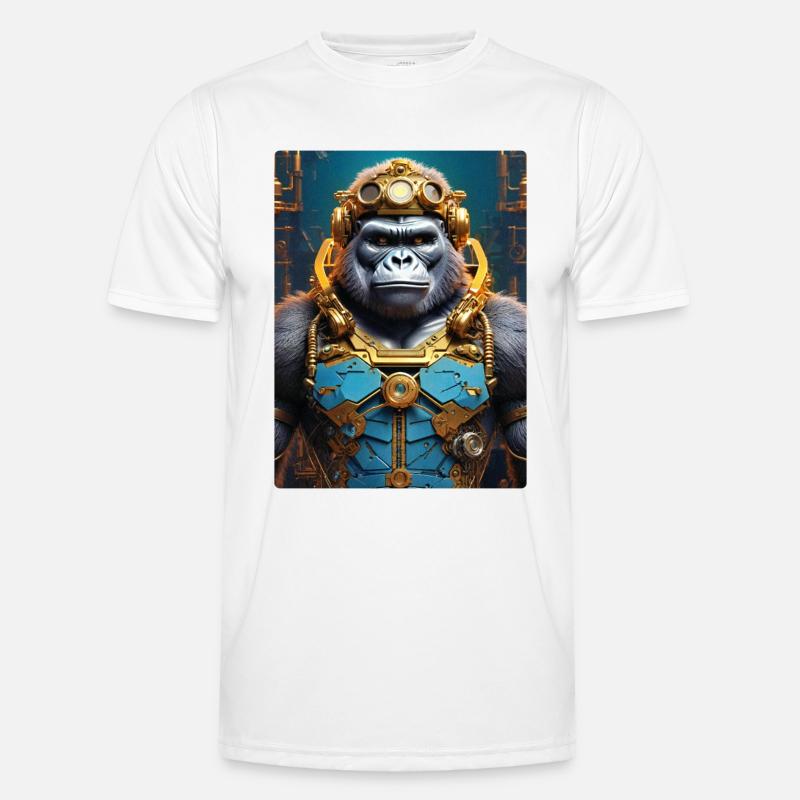 Steampunk Gorilla 1.2 - Men's Functional T-Shirt - white
