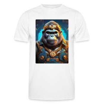Gorille steampunk 1.4 - T-shirt sport Homme - blanc - Devant - AI Model Male 178 dark (178cm)