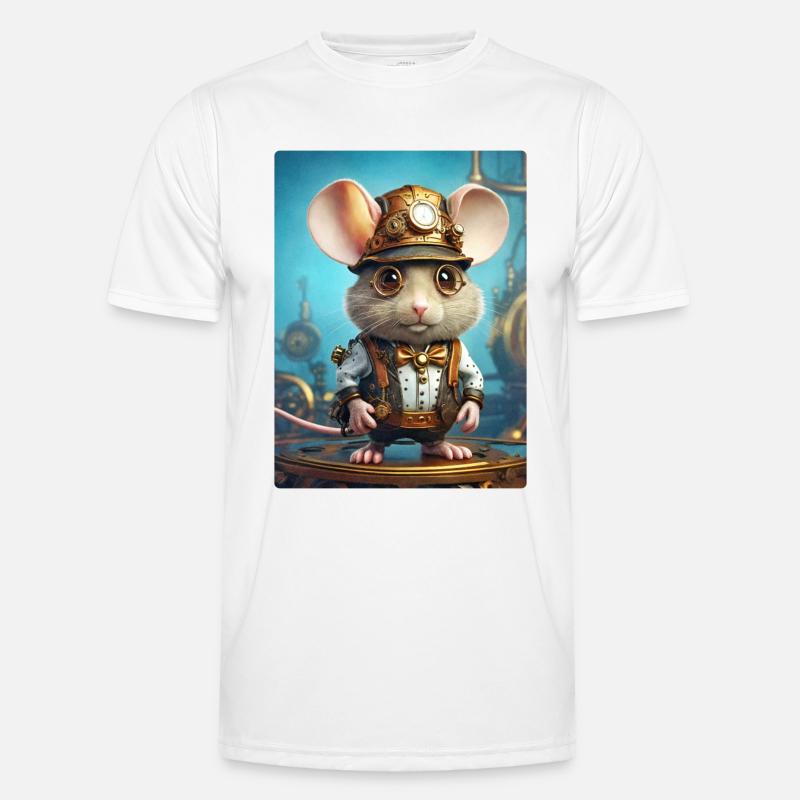 Steampunk Mouse 1.2 - Men's Functional T-Shirt - white