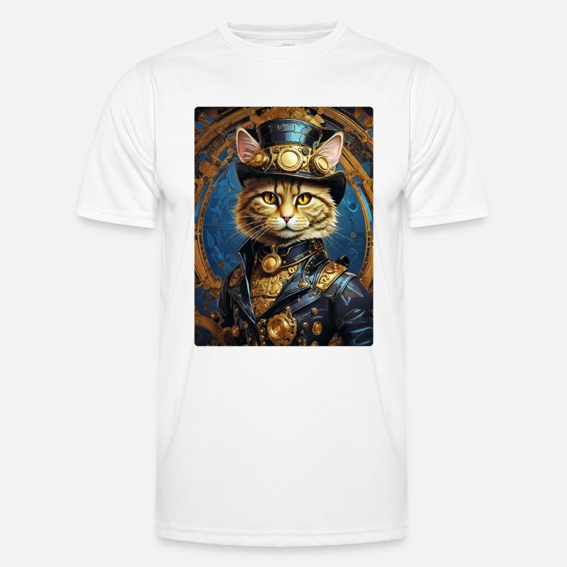 Steampunk Katze 1.5 Männer Funktions-T-Shirt