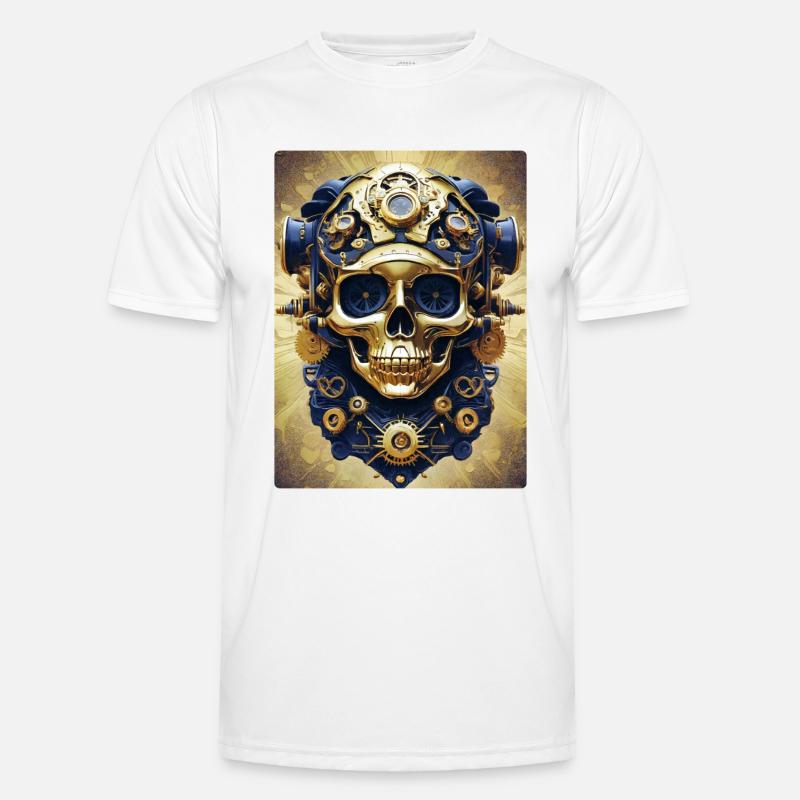 Steampunk Skull 1.8 Männer Funktions-T-Shirt