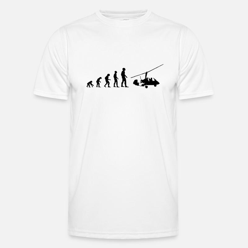 Evolution Gyrocopter Gift s 0273 - Men's Functional T-Shirt - white