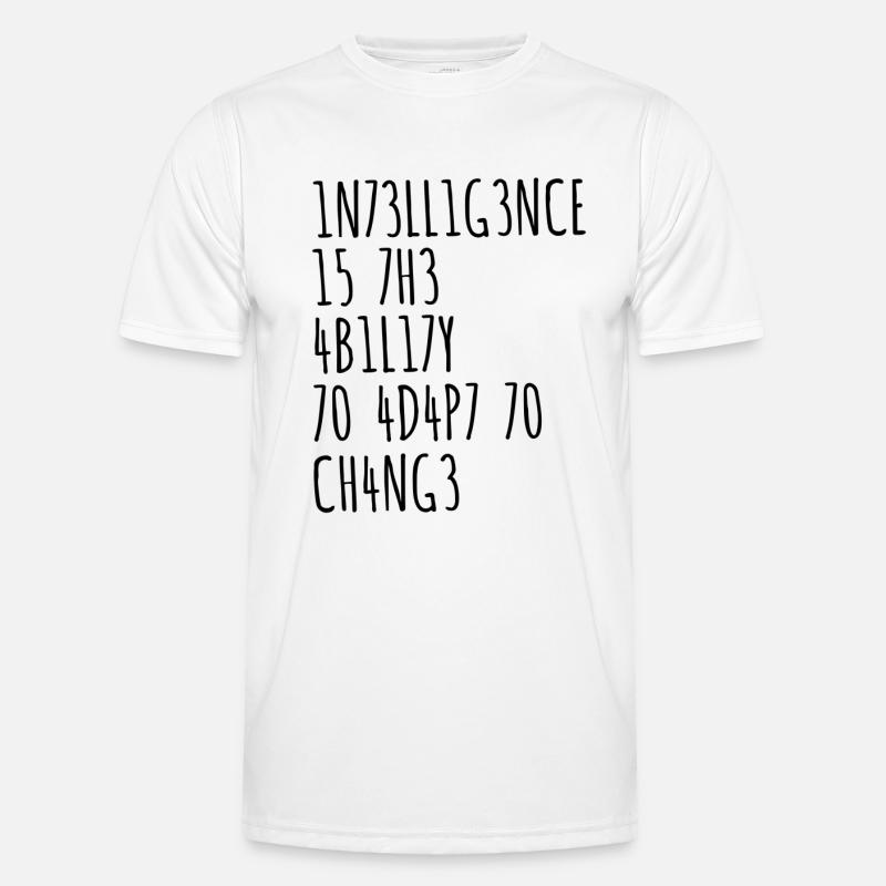 Intelligenz lustiger Spruch - Männer Funktions-T-Shirt - Weiß