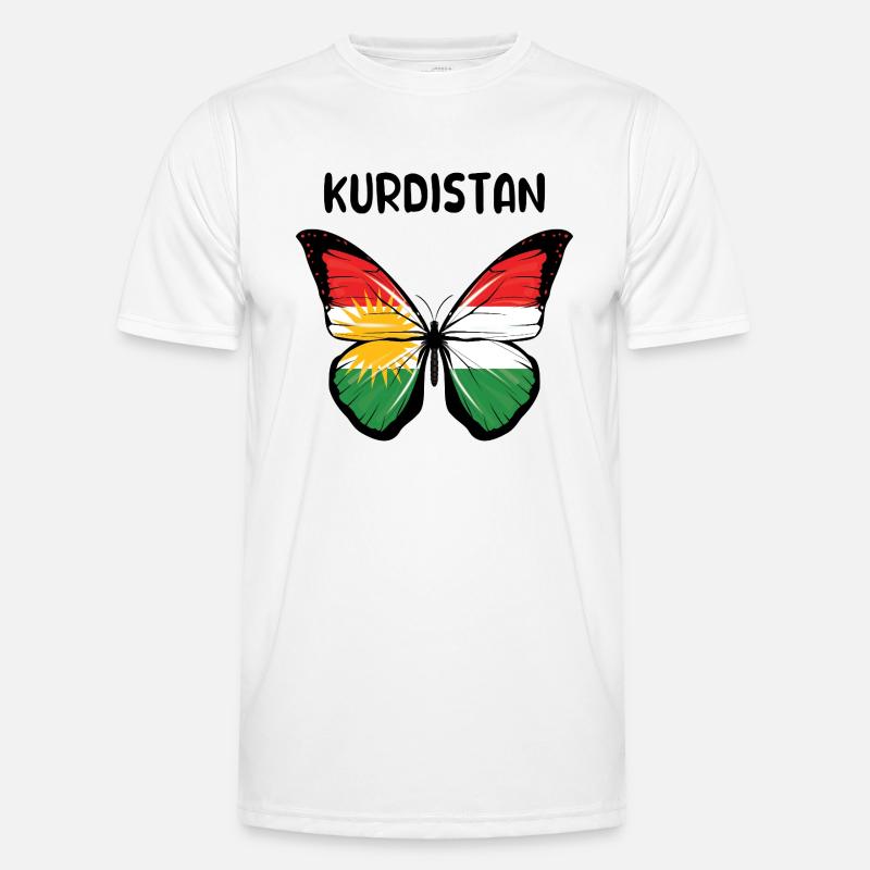 Kurdistan Flagge Bakur Bashur Rojava Rojhlt Newroz Männer Funktions-T-Shirt