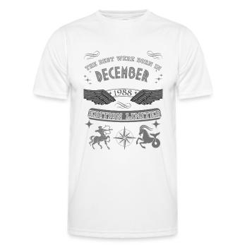Dècembre 1988 - T-shirt sport Homme - blanc - Devant - AI Model Male 178 dark (178cm)