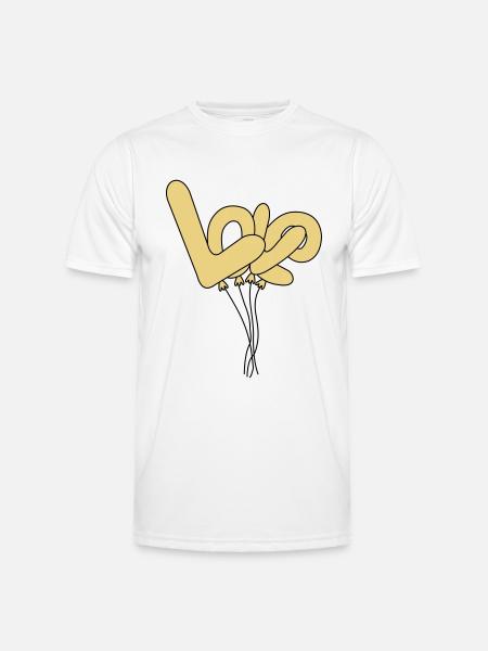 Balloon Love - Men's Functional T-Shirt - white