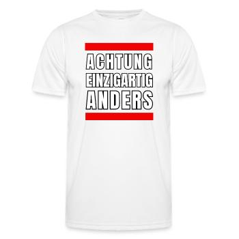 Einzigartig Anders - Männer Funktions-T-Shirt - Weiß - Vorne - AI Model Male 178 dark (178cm)