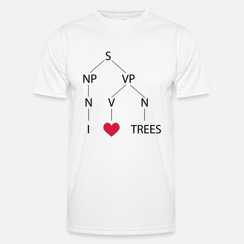 Syntaxbaum - Männer Funktions-T-Shirt - Weiß