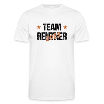 Rentner 2025 - Das perfekte Geschenk - Männer Funktions-T-Shirt - Weiß - Vorne - AI Model Male 178 dark (178cm)