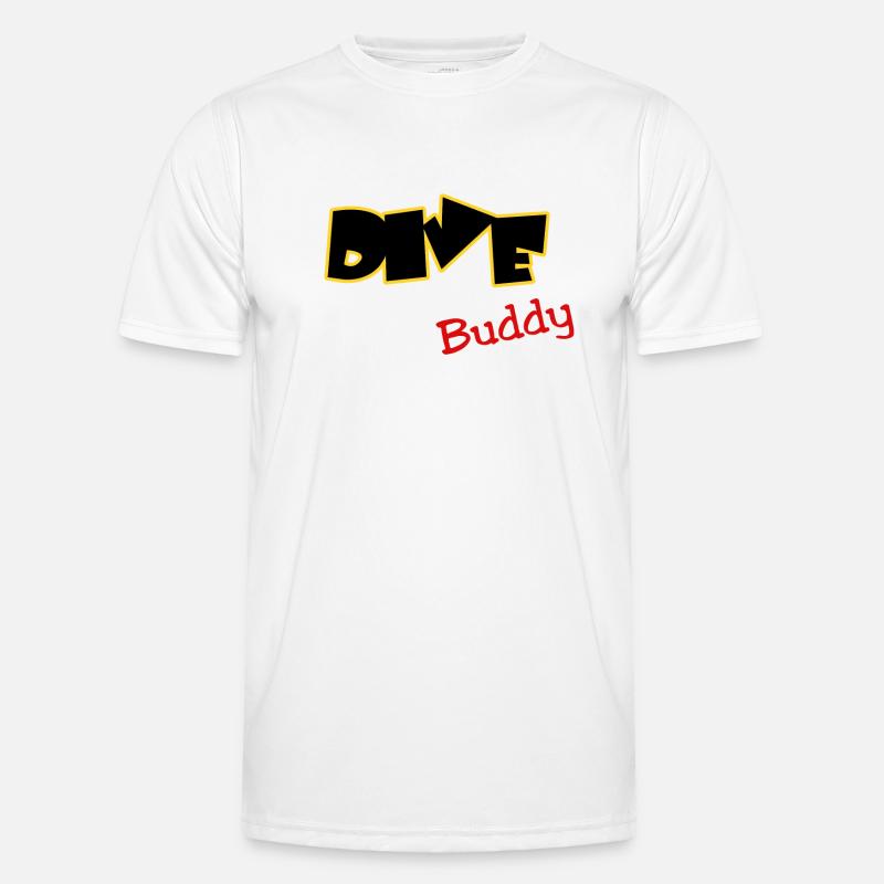 tauchen - diving - dive buddy - Männer Funktions-T-Shirt - Weiß