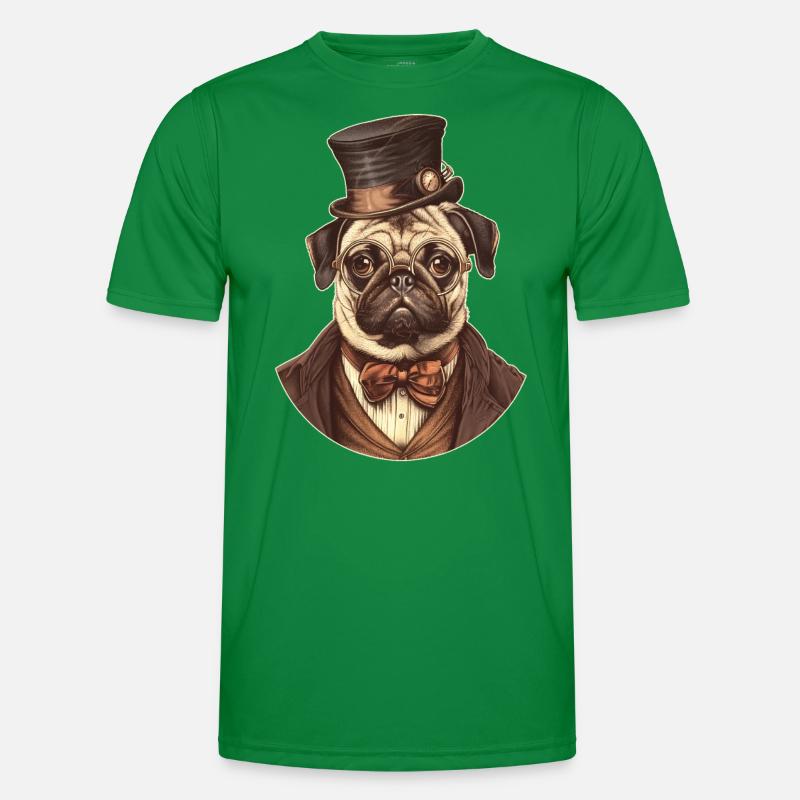 Steampunk Pug Men's Functional T-Shirt