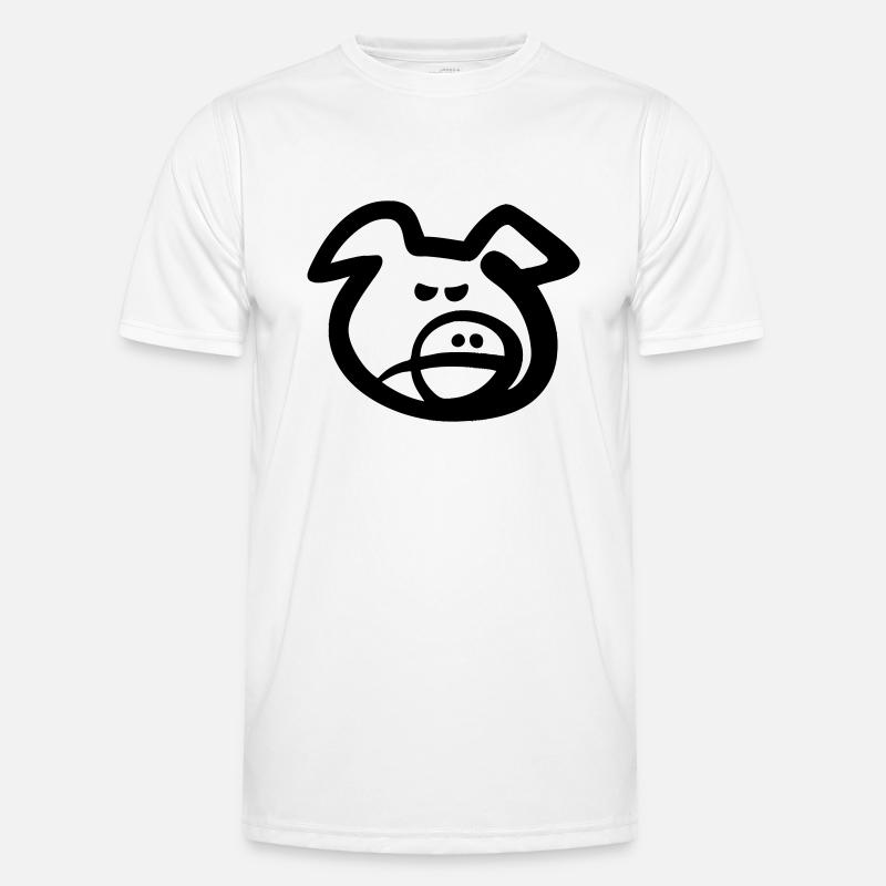 Pig head (vector) - Men's Functional T-Shirt - white