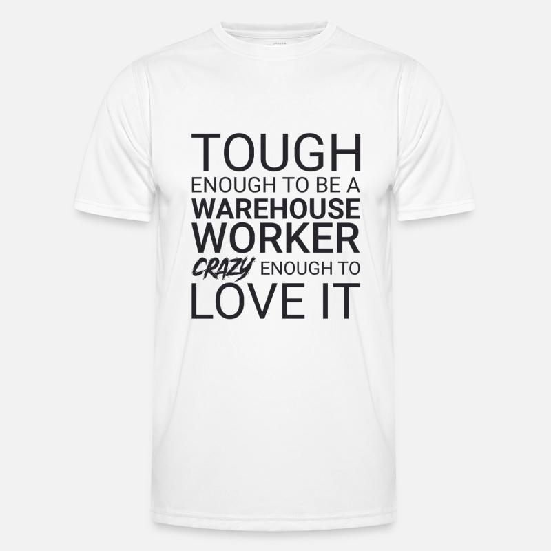 Warehouse Worker Crazy - Men's Functional T-Shirt - white