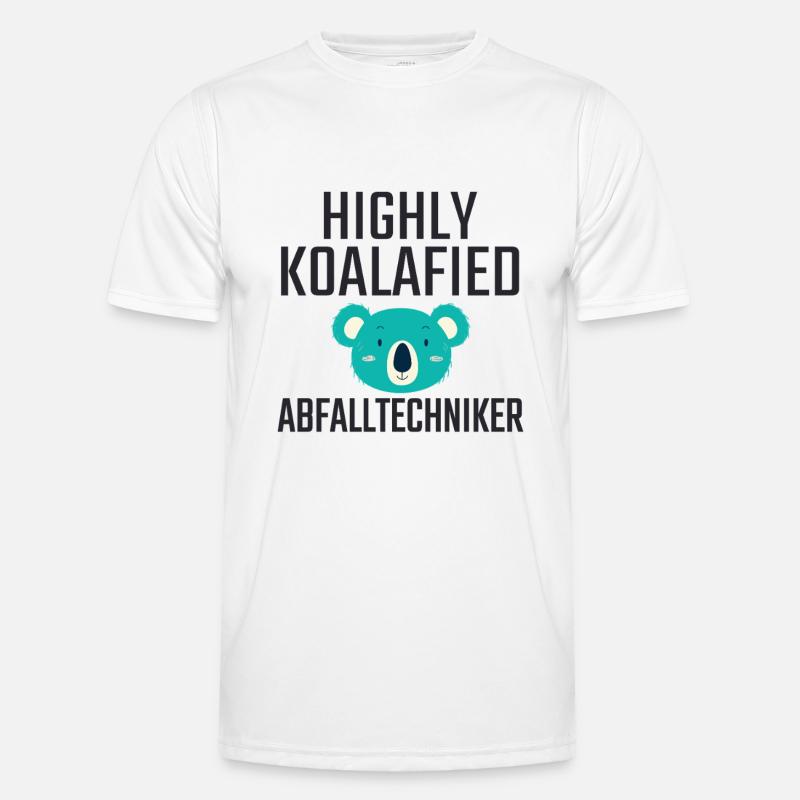 Abfalltechniker Koalafied - Männer Funktions-T-Shirt - Weiß