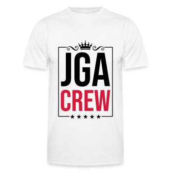 Bachelorette Party Bachelor Crew Saying - Men's Functional T-Shirt - white - Front - AI Model Male 178 dark (178cm)