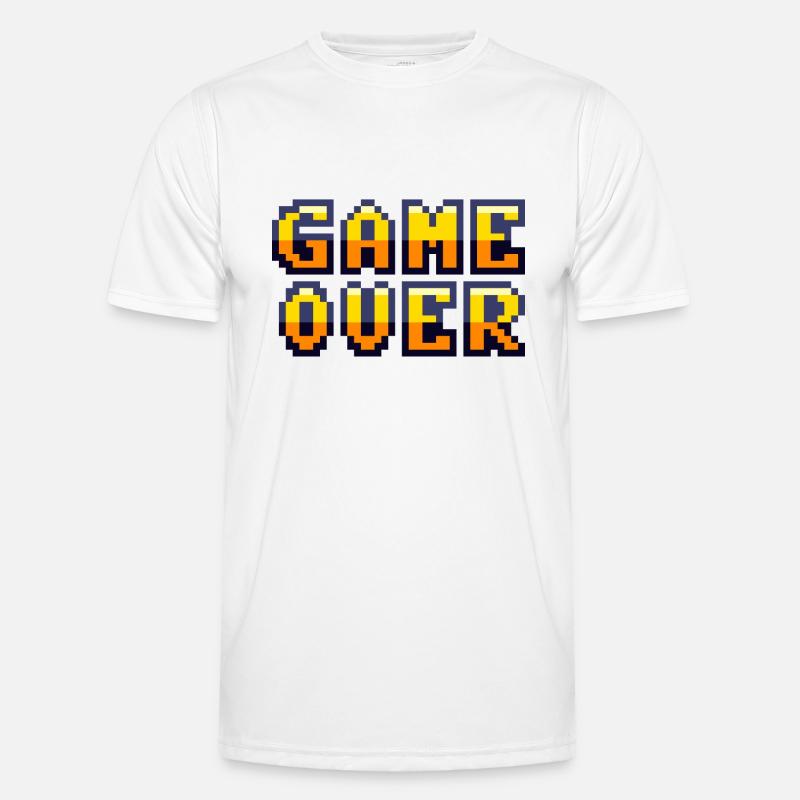 Game Over Retrogaming Vintage-Pixel Männer Funktions-T-Shirt