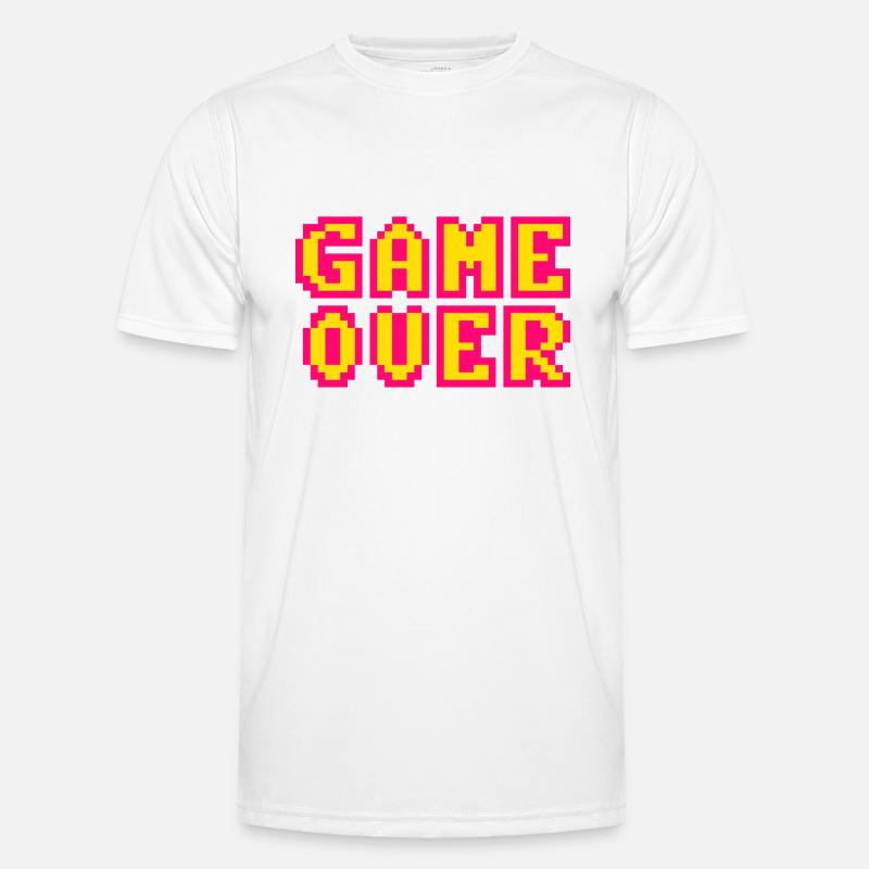 Game Over Retrogaming Vintage Pixel Männer Funktions-T-Shirt