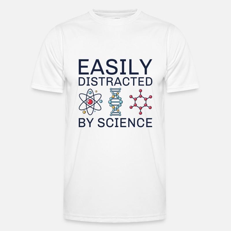 Easily Distracted By Science - Men's Functional T-Shirt - white