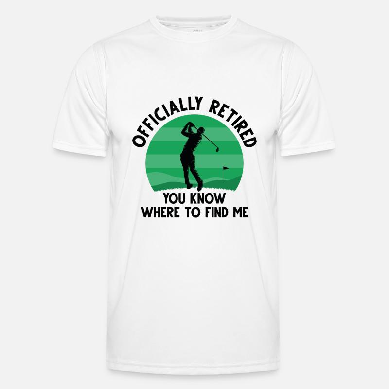Officially Retired Golf - Men's Functional T-Shirt - white
