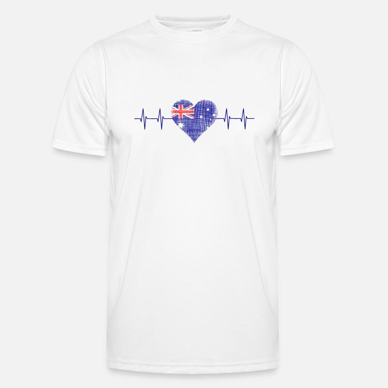 Australia, Down Under - Männer Funktions-T-Shirt - Weiß