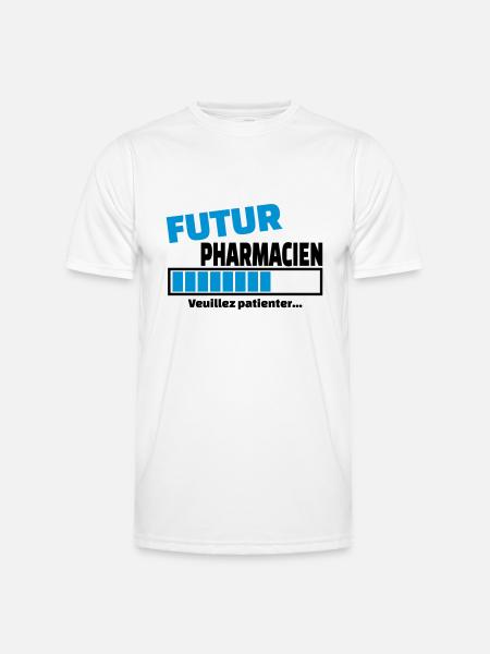 futur pharmacien - T-shirt sport Homme - blanc