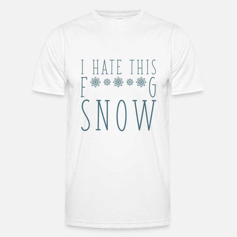 I Hate This Snow - Men's Functional T-Shirt - white