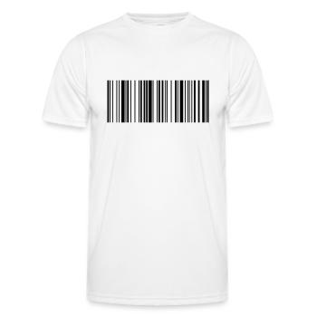 EAN barcode scanning 1c - Men's Functional T-Shirt - white - Front - AI Model Male 178 dark (178cm)