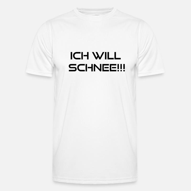 ich will schnee Männer Funktions-T-Shirt