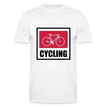 Radfahren - Radfahren - Männer Funktions-T-Shirt - Weiß - Vorne - AI Model Male 178 dark (178cm)