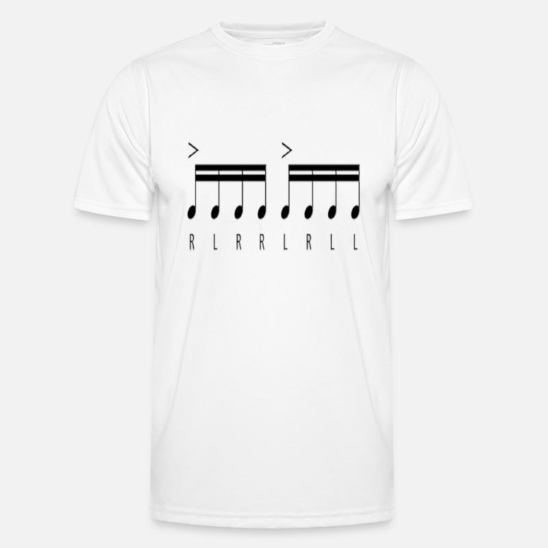 Paradiddle Music Notes Drummer Percussion Musician Men's Functional T-Shirt